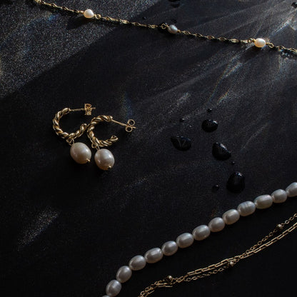 Helix Pearl Hoops